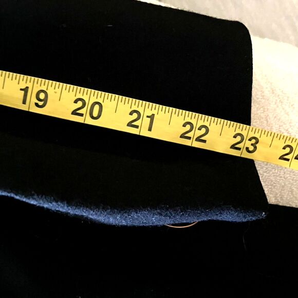 Alorna Vtg Long Wool Coat Open Embroidered Soutache Ribbon Collar L XL 2XL Black - Picture 8 of 16